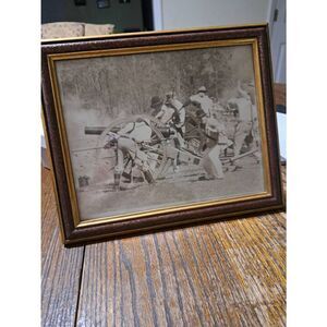 Vintage Black White Civil War Reenactment 8x10 Photo Picture Photograph